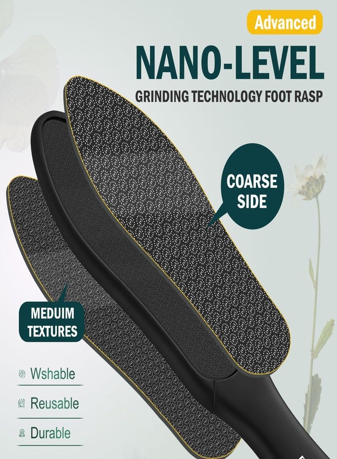 FVION Double-Sided Nano Glass Foot File for Callus Remover - Highly Effective Hard and Dead Skin Remover for Cracked Heels and Dry Skin (Black) - Image 5